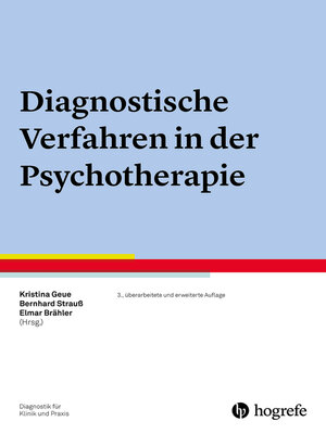 cover image of Diagnostische Verfahren in der Psychotherapie